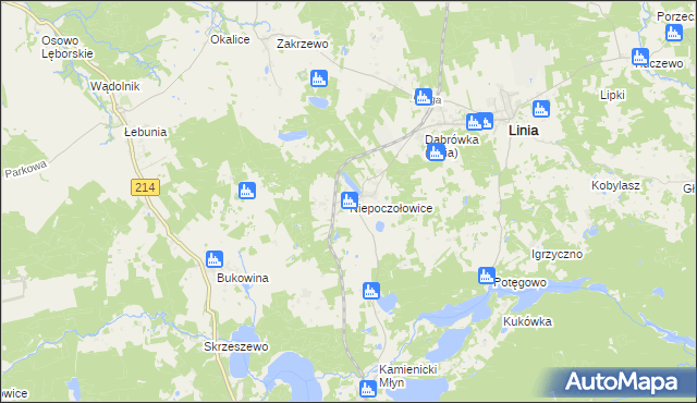 mapa Niepoczołowice, Niepoczołowice na mapie Targeo