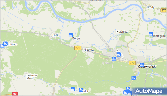 mapa Nietków, Nietków na mapie Targeo