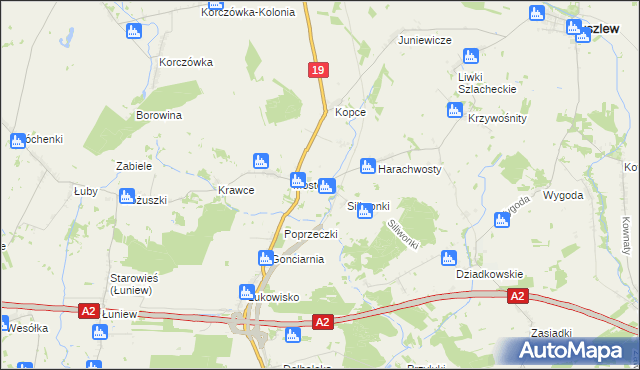 mapa Nieznanki, Nieznanki na mapie Targeo