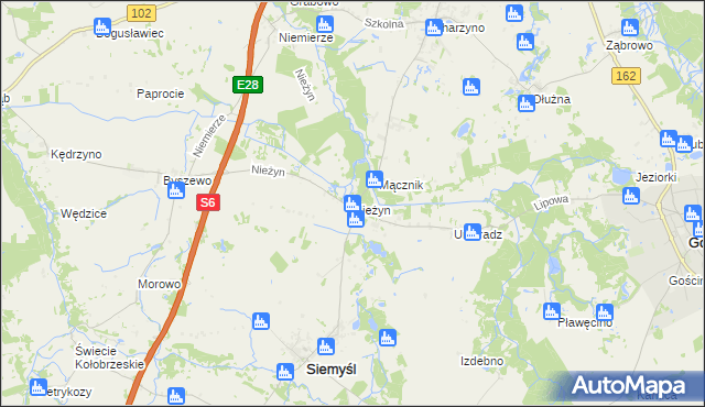 mapa Nieżyn, Nieżyn na mapie Targeo