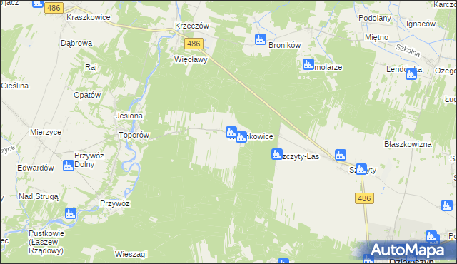 mapa Niżankowice, Niżankowice na mapie Targeo