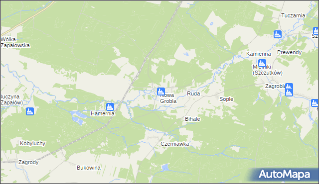 mapa Nowa Grobla gmina Oleszyce, Nowa Grobla gmina Oleszyce na mapie Targeo