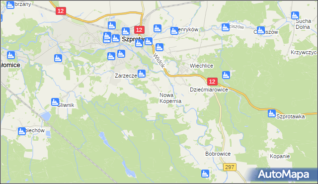 mapa Nowa Kopernia, Nowa Kopernia na mapie Targeo