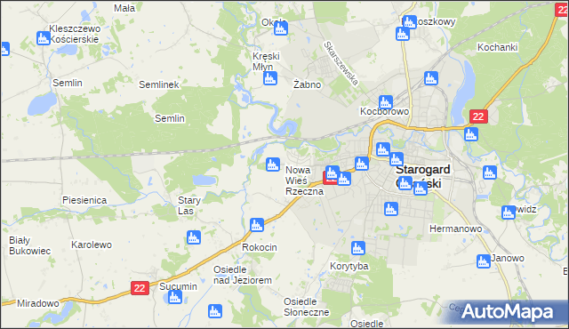 mapa Nowa Wieś Rzeczna, Nowa Wieś Rzeczna na mapie Targeo