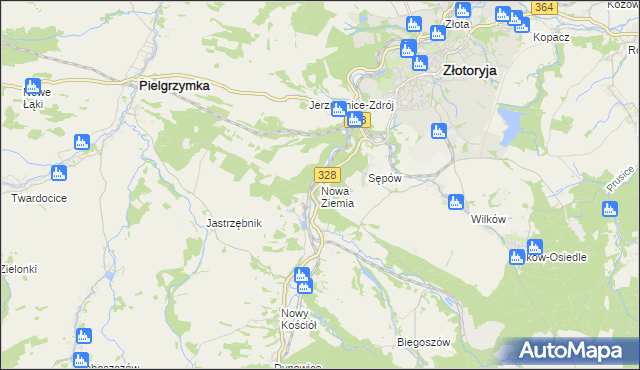 mapa Nowa Ziemia, Nowa Ziemia na mapie Targeo