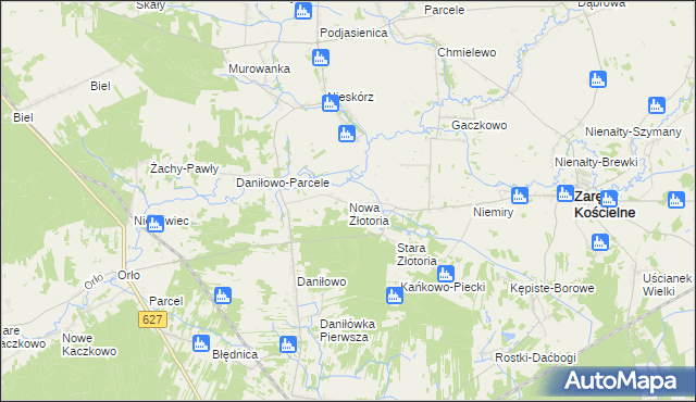 mapa Nowa Złotoria, Nowa Złotoria na mapie Targeo