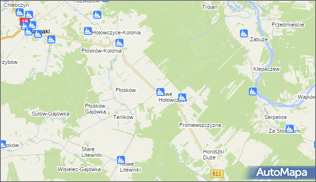 mapa Nowe Hołowczyce, Nowe Hołowczyce na mapie Targeo