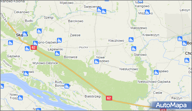 mapa Nowe Miszewo, Nowe Miszewo na mapie Targeo
