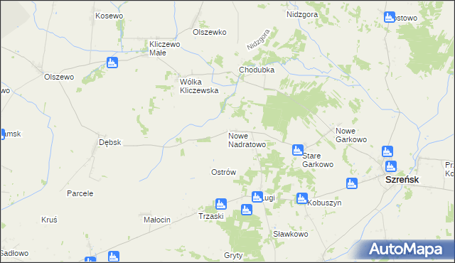mapa Nowe Nadratowo, Nowe Nadratowo na mapie Targeo