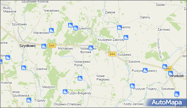 mapa Nowe Nosarzewo, Nowe Nosarzewo na mapie Targeo