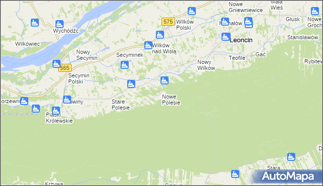 mapa Nowe Polesie, Nowe Polesie na mapie Targeo