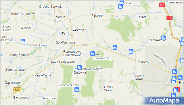 mapa Nowe Przewodowo, Nowe Przewodowo na mapie Targeo