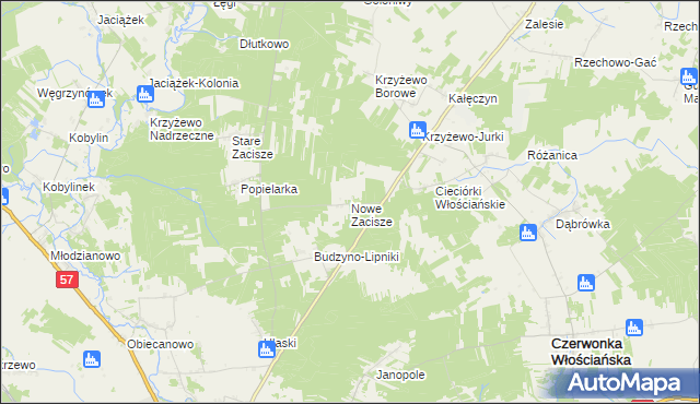 mapa Nowe Zacisze, Nowe Zacisze na mapie Targeo