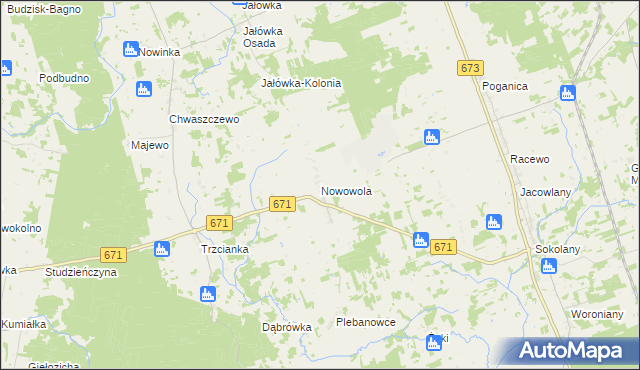 mapa Nowowola, Nowowola na mapie Targeo
