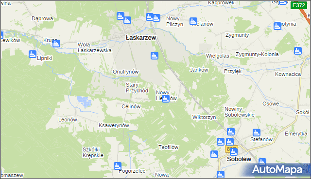 mapa Nowy Helenów, Nowy Helenów na mapie Targeo