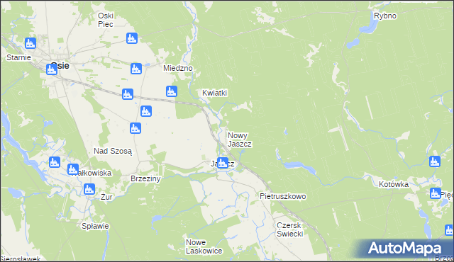 mapa Nowy Jaszcz, Nowy Jaszcz na mapie Targeo
