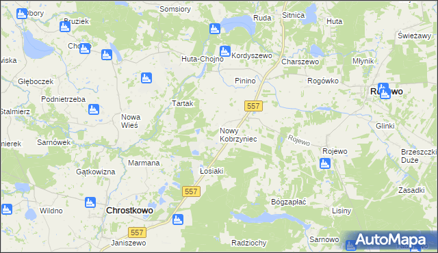 mapa Nowy Kobrzyniec, Nowy Kobrzyniec na mapie Targeo