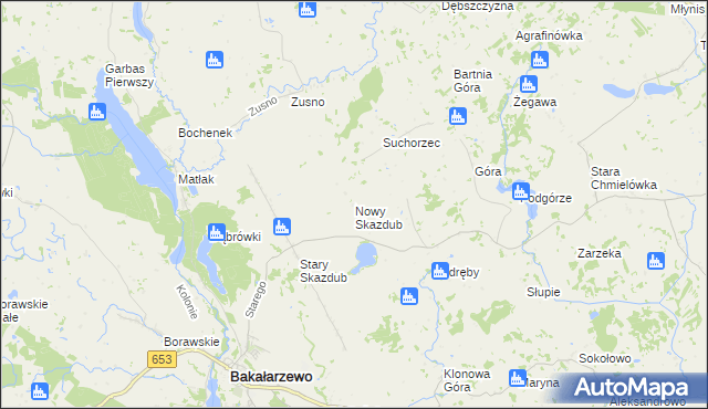 mapa Nowy Skazdub, Nowy Skazdub na mapie Targeo