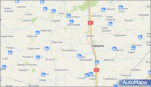 mapa Nowy Sławoszew, Nowy Sławoszew na mapie Targeo