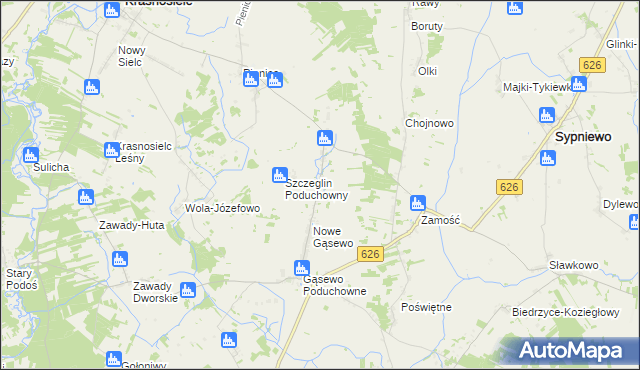 mapa Nowy Szczeglin, Nowy Szczeglin na mapie Targeo