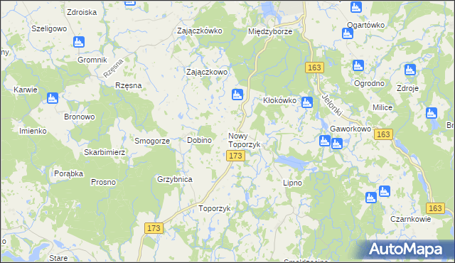 mapa Nowy Toporzyk, Nowy Toporzyk na mapie Targeo