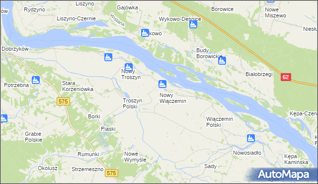 mapa Nowy Wiączemin, Nowy Wiączemin na mapie Targeo