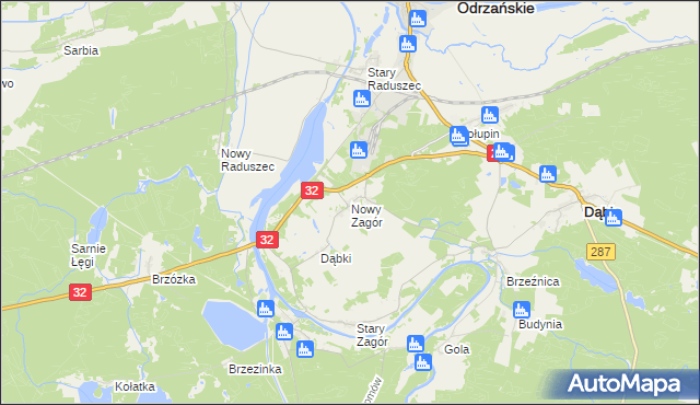 mapa Nowy Zagór, Nowy Zagór na mapie Targeo