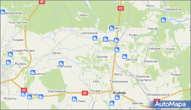 mapa Odcinek, Odcinek na mapie Targeo
