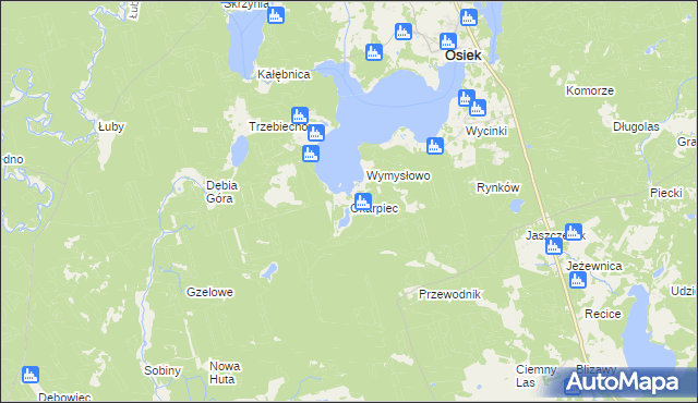mapa Okarpiec, Okarpiec na mapie Targeo