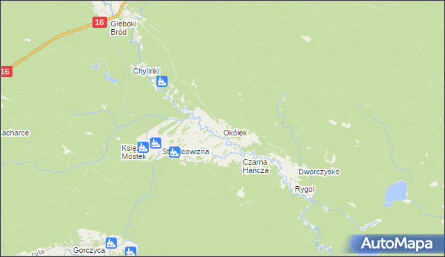 mapa Okółek, Okółek na mapie Targeo
