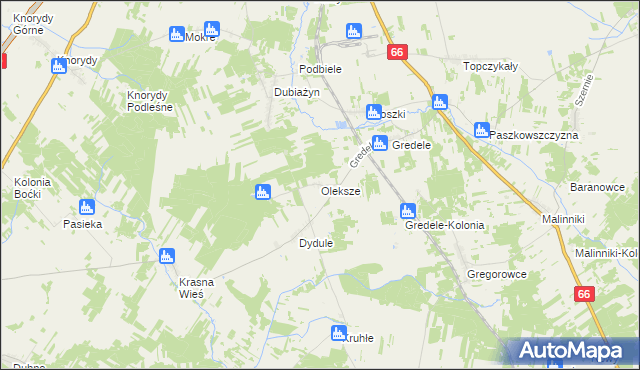 mapa Oleksze, Oleksze na mapie Targeo