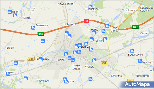mapa Oleśnica, Oleśnica na mapie Targeo