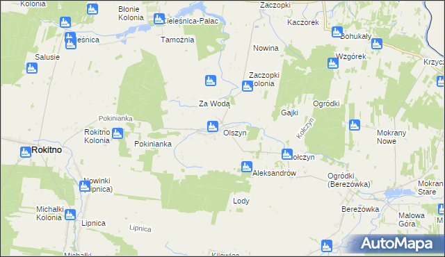 mapa Olszyn, Olszyn na mapie Targeo