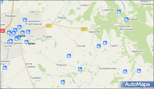 mapa Omule, Omule na mapie Targeo