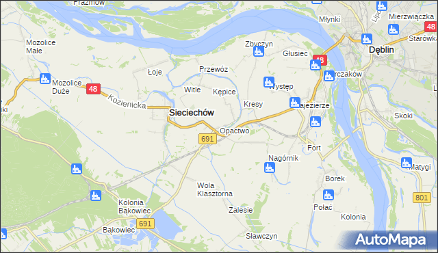 mapa Opactwo, Opactwo na mapie Targeo
