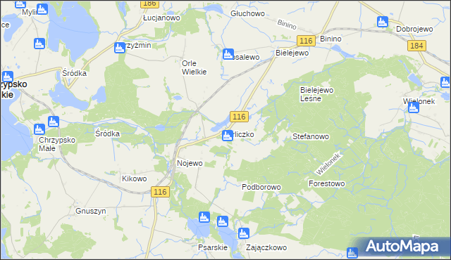 mapa Orliczko, Orliczko na mapie Targeo
