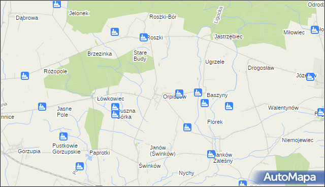 mapa Orpiszew, Orpiszew na mapie Targeo