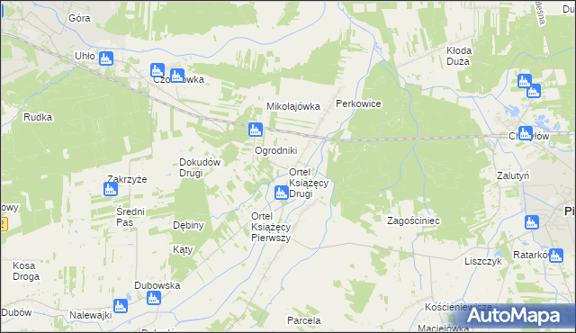mapa Ortel Książęcy Drugi, Ortel Książęcy Drugi na mapie Targeo