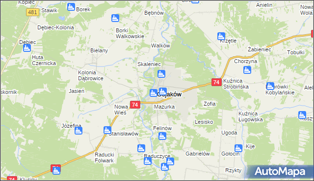 mapa Osjaków, Osjaków na mapie Targeo