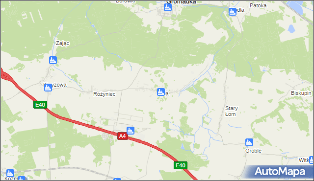mapa Osła, Osła na mapie Targeo
