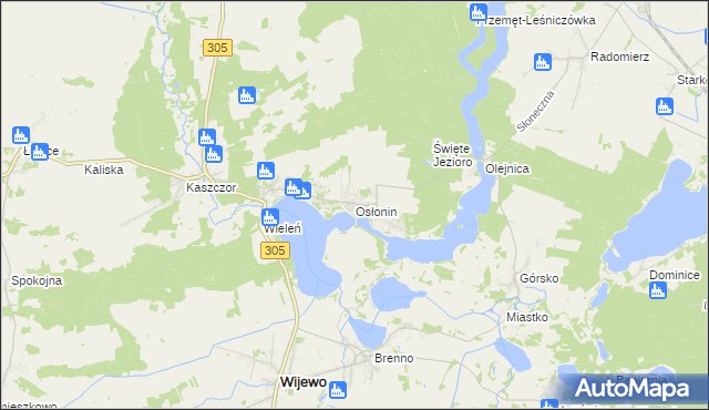 mapa Osłonin, Osłonin na mapie Targeo