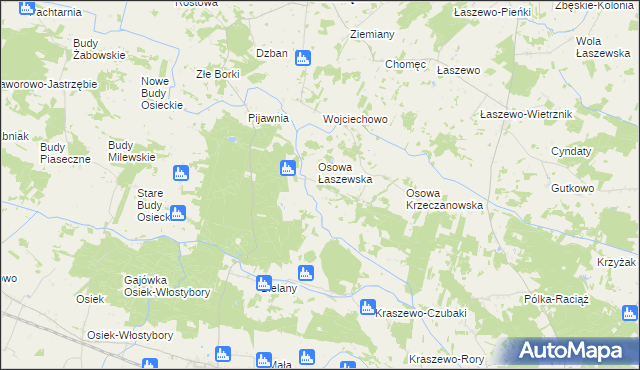 mapa Osowa Drobińska, Osowa Drobińska na mapie Targeo