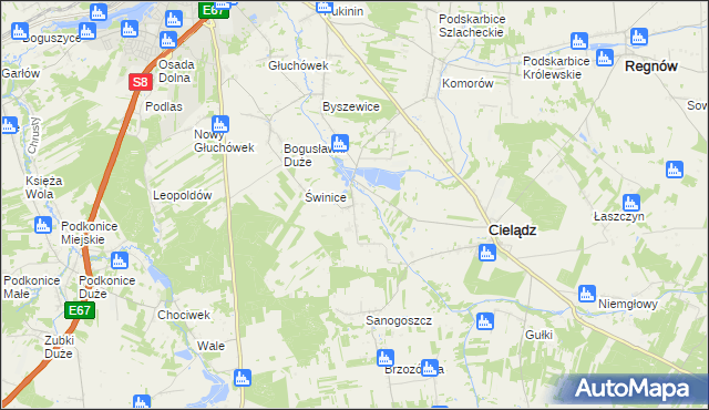 mapa Ossowice, Ossowice na mapie Targeo
