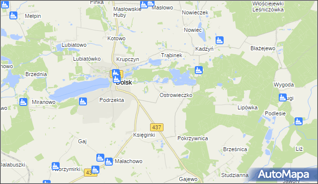 mapa Ostrowieczko, Ostrowieczko na mapie Targeo