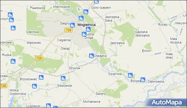 mapa Otalążka, Otalążka na mapie Targeo