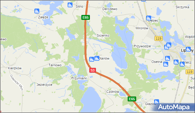 mapa Otanów, Otanów na mapie Targeo
