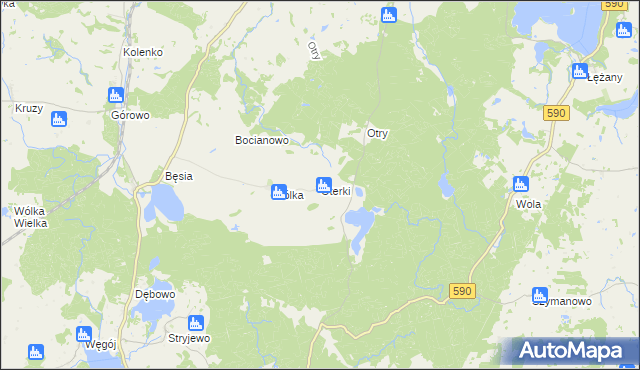 mapa Oterki, Oterki na mapie Targeo