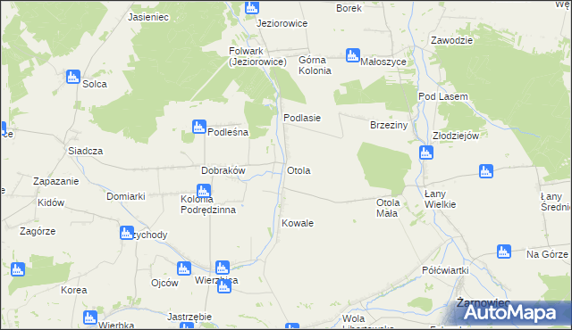 mapa Otola, Otola na mapie Targeo