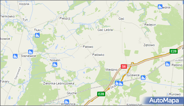 mapa Pałówko, Pałówko na mapie Targeo