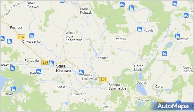 mapa Pałubin, Pałubin na mapie Targeo